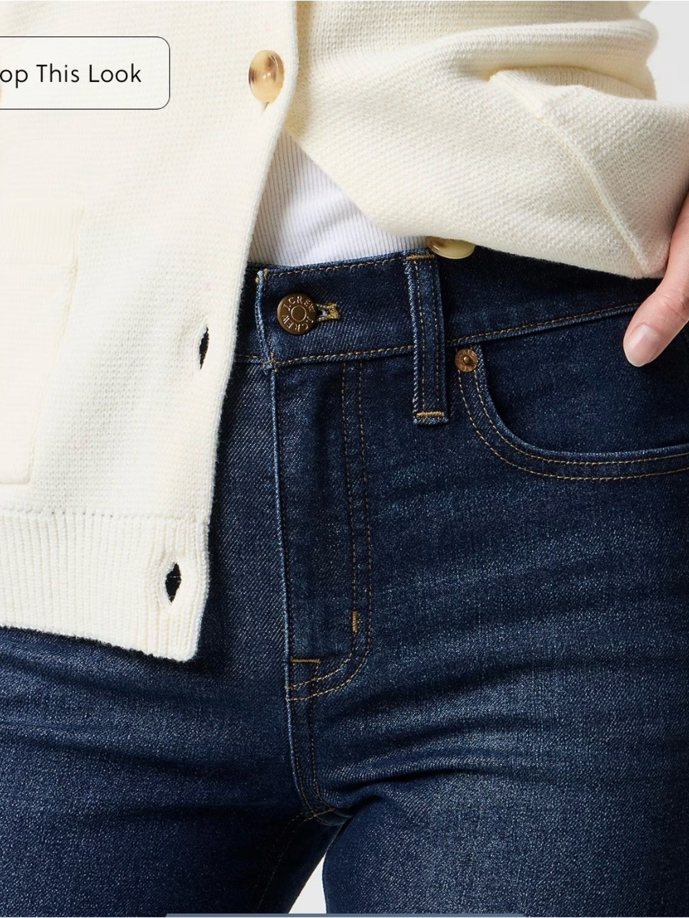 J. Crew Straight-Leg Jeans in Dark Indigo - Picture 4 of 7